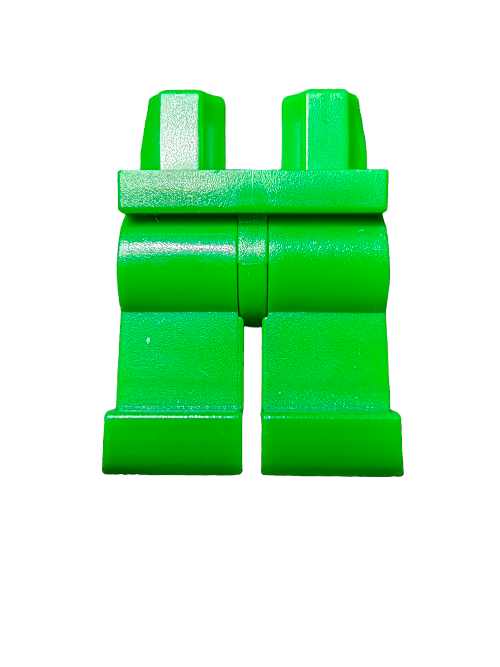 LEGO 4226869 Minifigure Legs, Green - UB1161: These bright green LEGO legs resemble pants and are perfect for creative play, enhancing construction fun against a white background.
