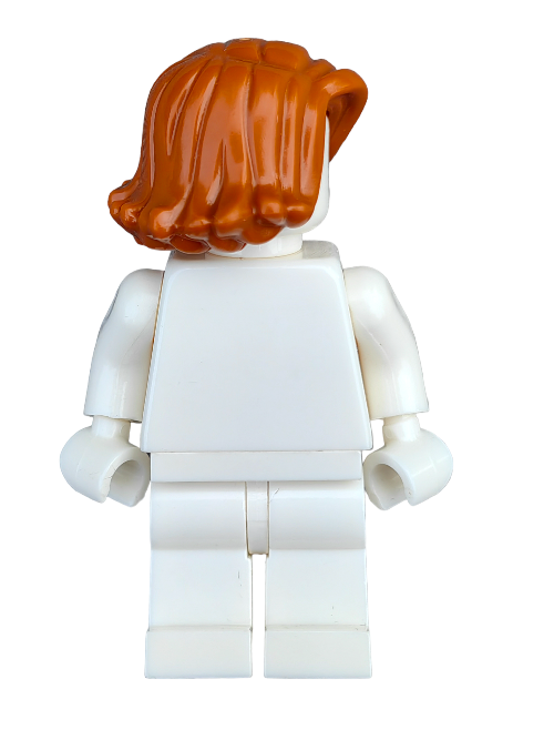The LEGO 6115306 features a figure with ginger hair styled short and swept sideways, viewed from the back, wearing an all-white outfit without facial details or accessories.