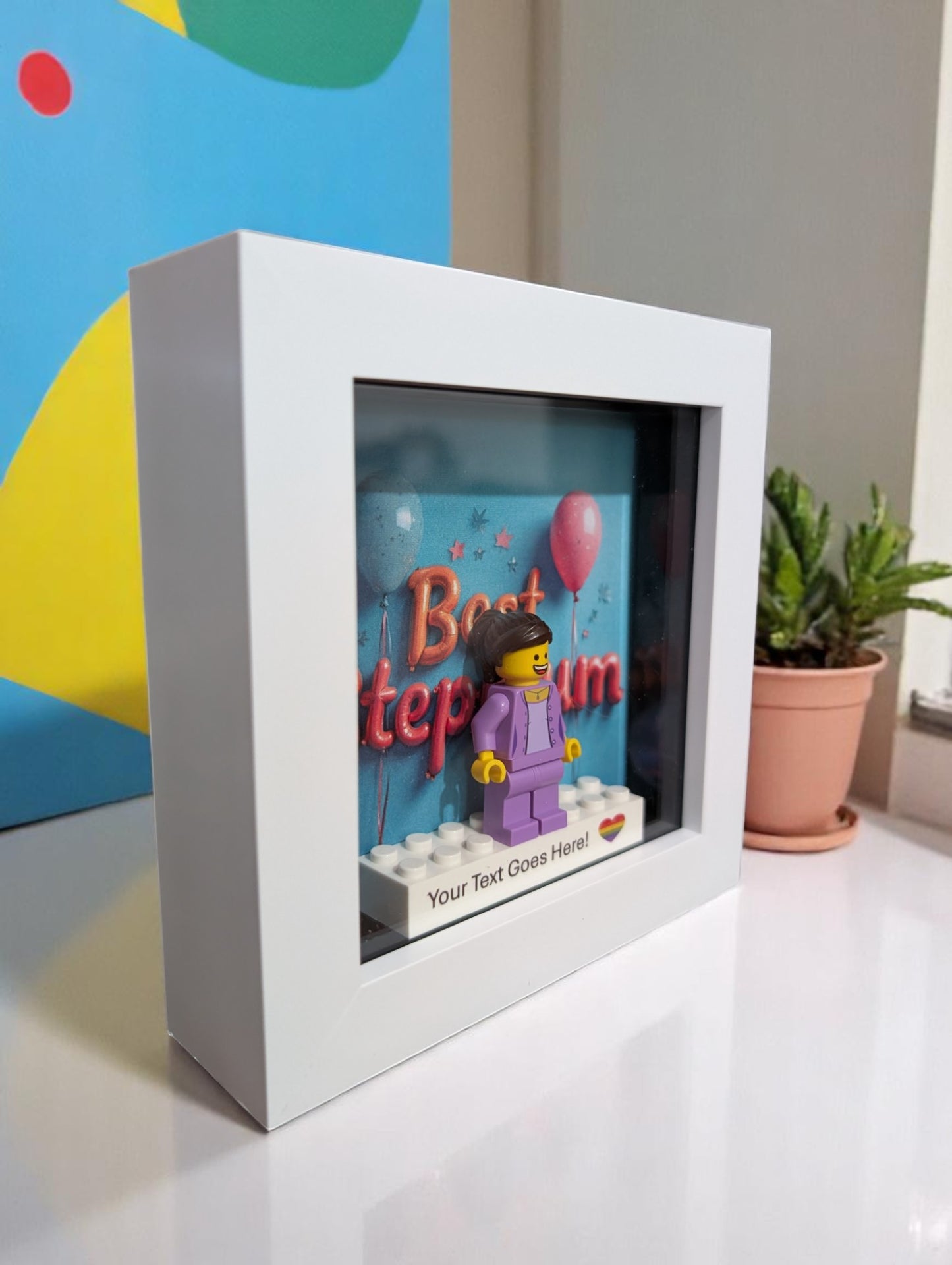 Stepmum Personalised Gift Made using LEGO Parts.