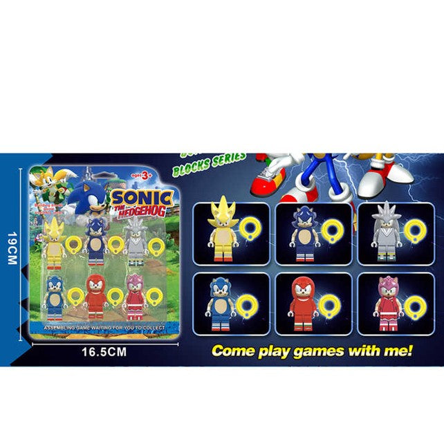Sonic the Hedgehog Minifigure Gift set - 6 Characters Collectables