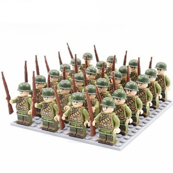 Custom Lego Soldiers Minifigure WW2 Building Blocks Military Army