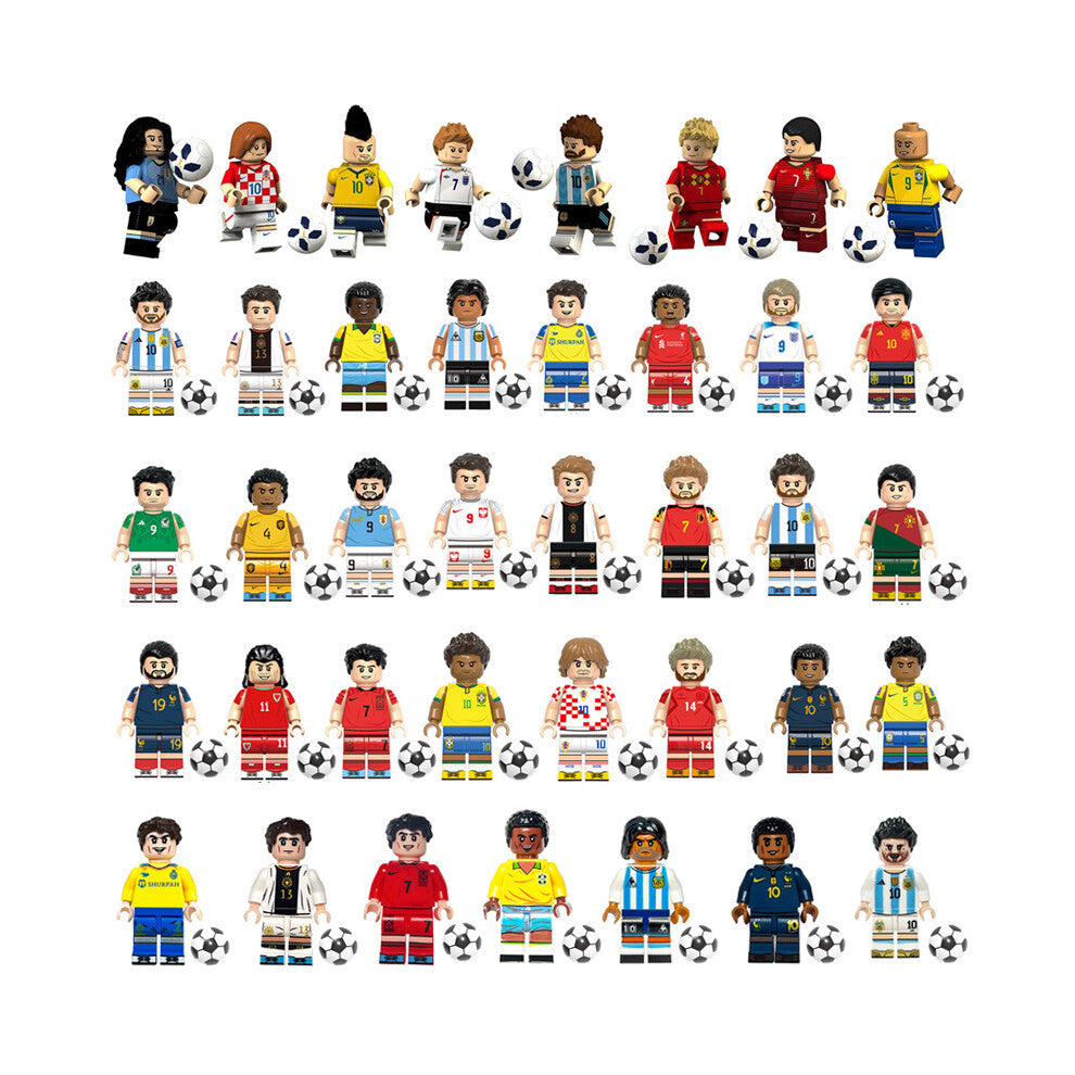 Football Team Minifigures mix and match, Birthday Toy or Gift for Christmas