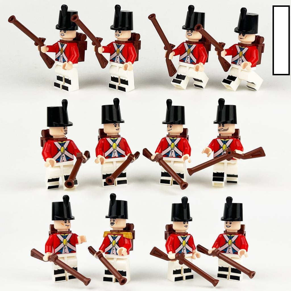 European Napoleonic Wars Soldiers Small Infantry Figure Action Figure Children's Building Blocks UK - 12 Soldiers and accessories in each set.