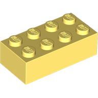 The YELLOW - Cool Yellow BRICK 2X4 is an iconic piece with eight studs, known for its vibrant color and perfect shape, making it essential for limitless creativity in any build.