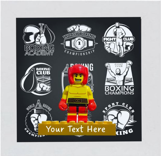 Themed Boxer, Personalised Minifigure.