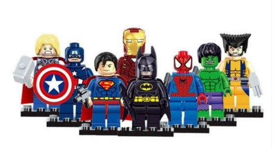 8Pcs Marvel Avengers Super Hero Comic Mini Figures Dc Minifigure Gift Fits