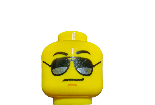 LEGO Head, Black Sunglasses and a Smirk - UB1009