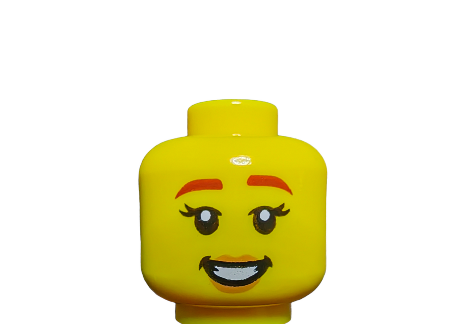LEGO , Head Dual Sided Female Reddish Brown Eyebrows - UB1070