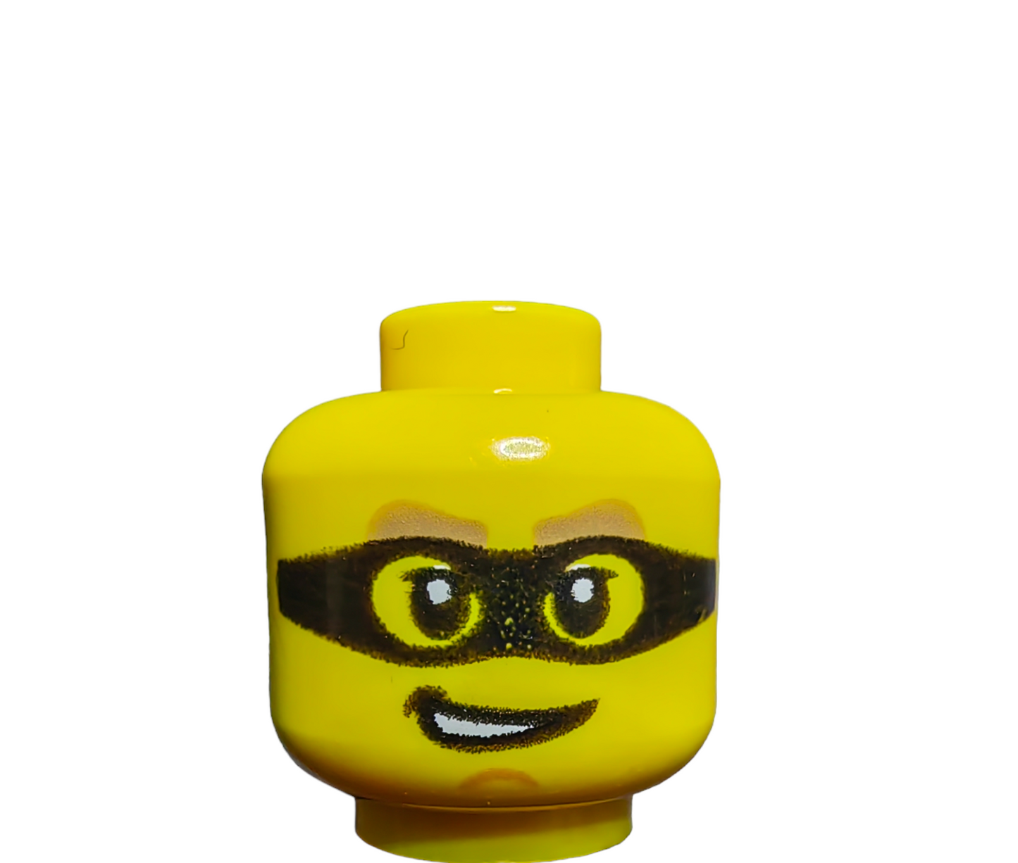 LEGO Head, Tan Thick Eyebrows, Black Mask, Chin Dimple - UB1067