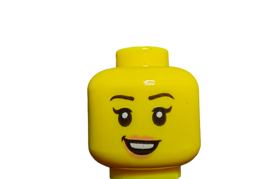 LEGO Head, Female Black Eyebrows, Single Eyelashes  - UB1073