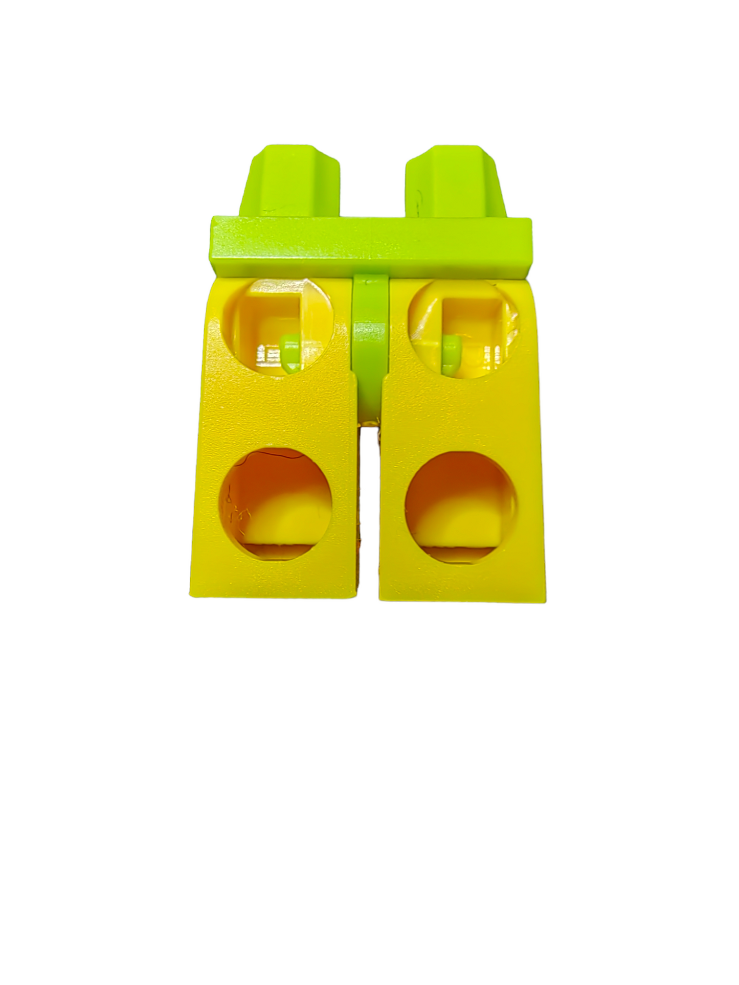 Minifigure Legs, Yellow with Green Swimming Trunks - UB1163