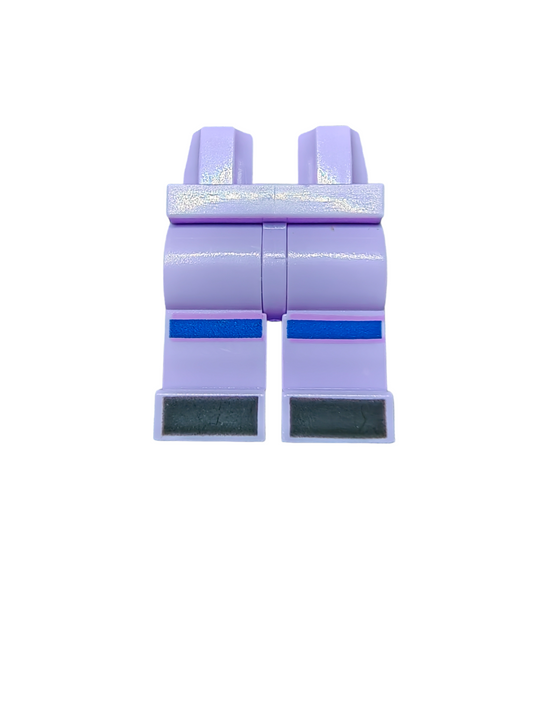 Minifigure Legs, Lavender with Black Stripes - UB1428