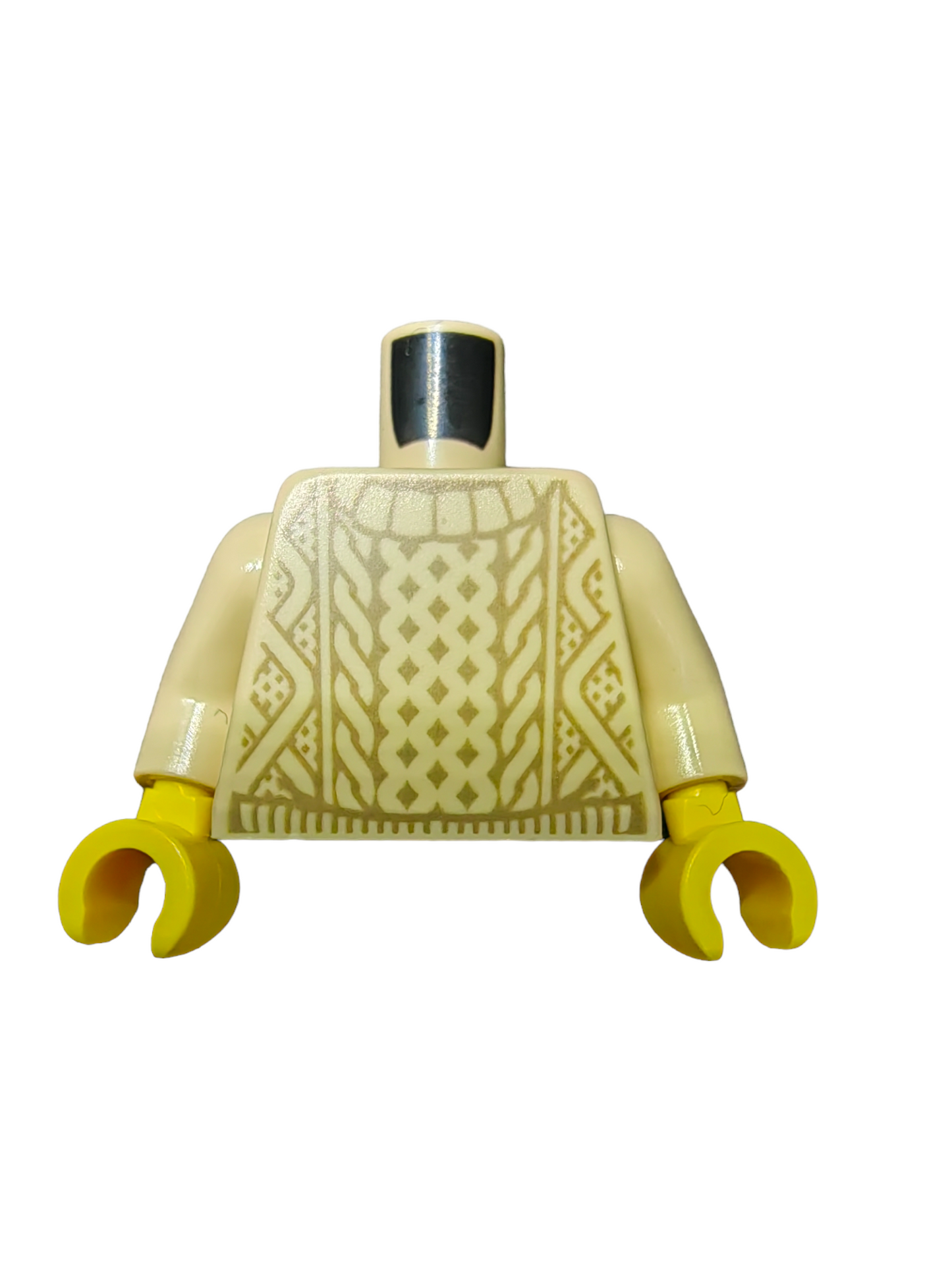 LEGO Torso, Knitted Wooly Jumper with Dark Tan Pattern - UB1425