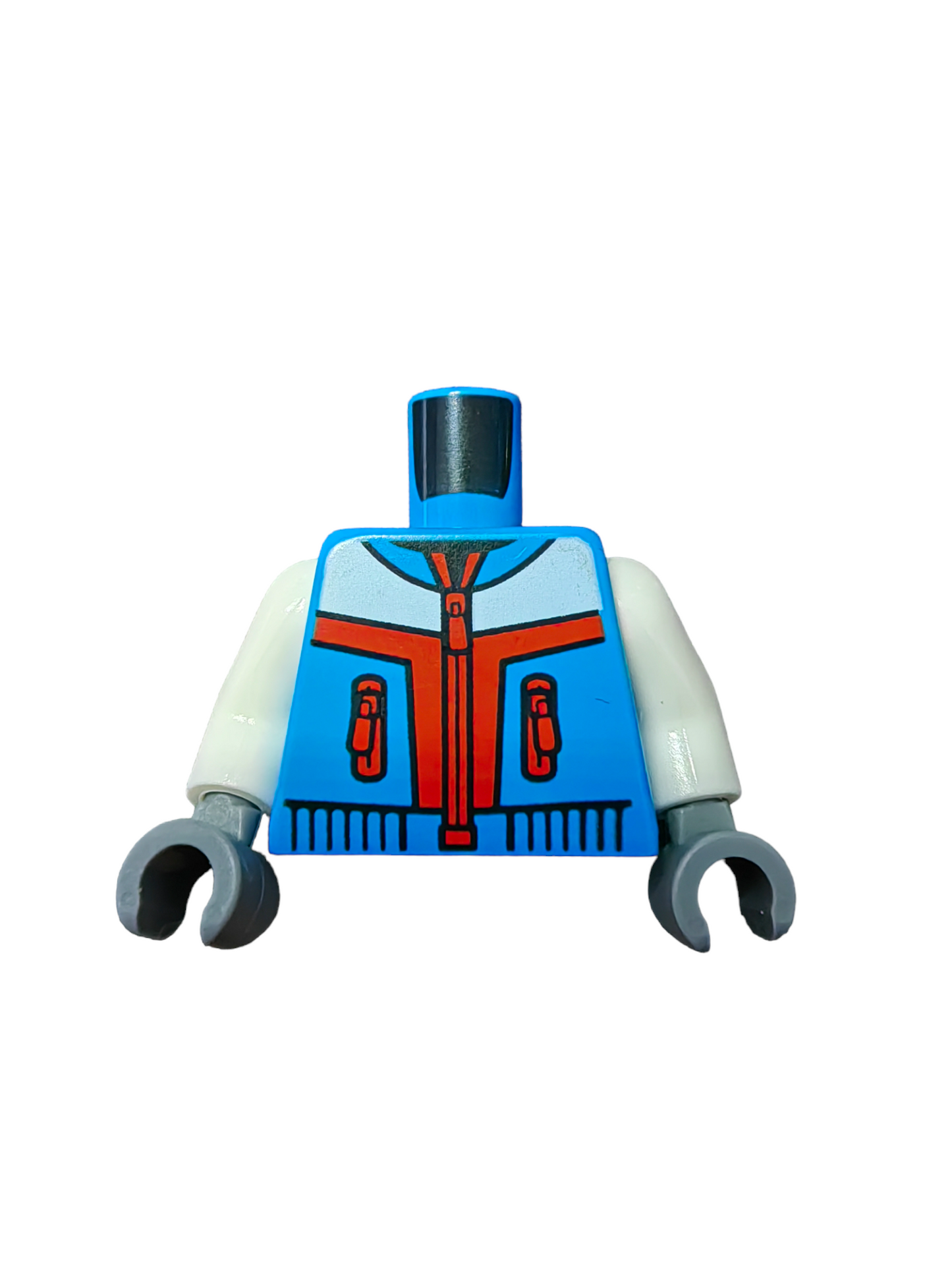 LEGO Torso, Jacket with Red Zippers and White Arms - UB1148