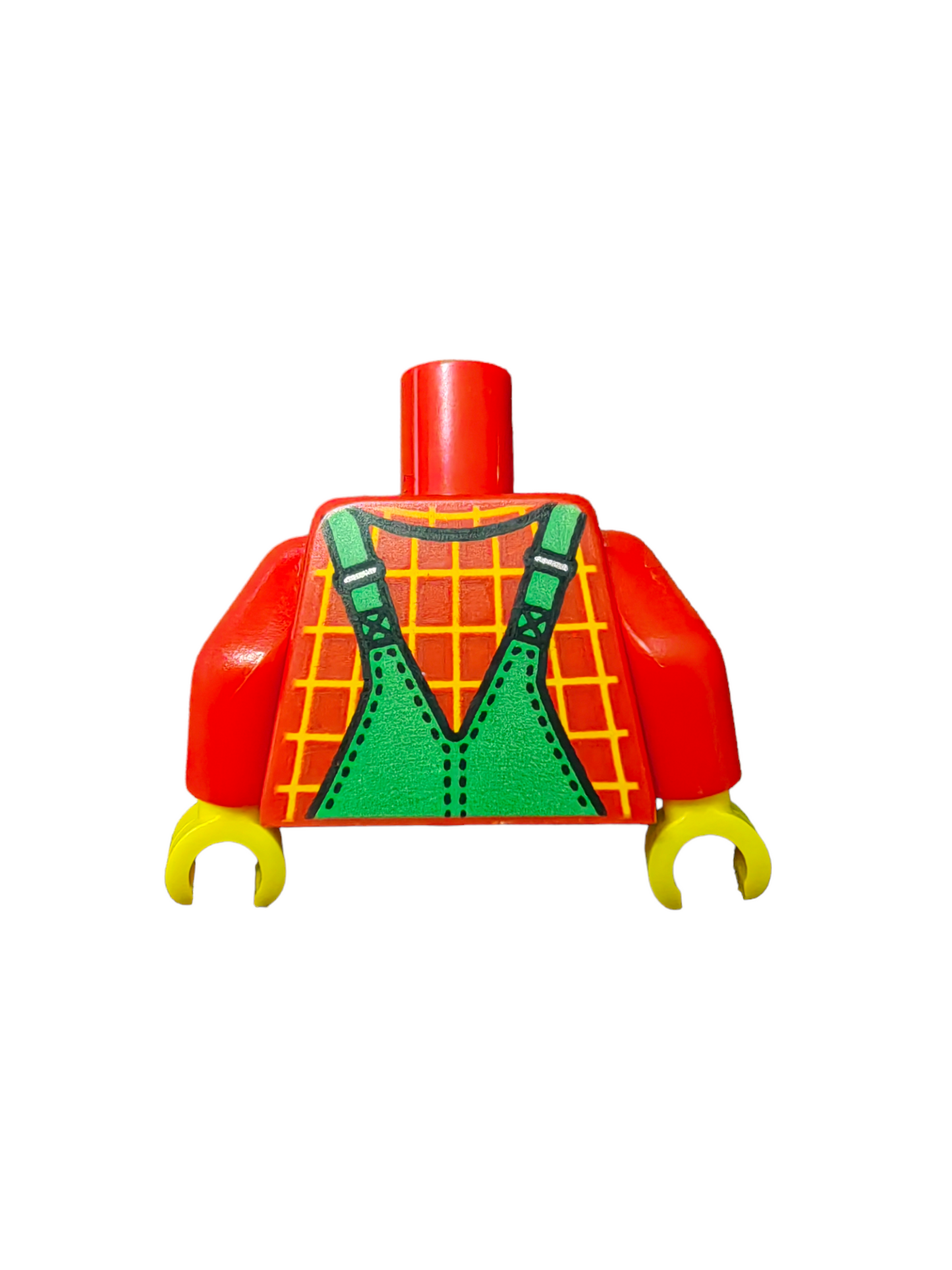 LEGO Torso, Green Overalls and Check Shirt - UB1139