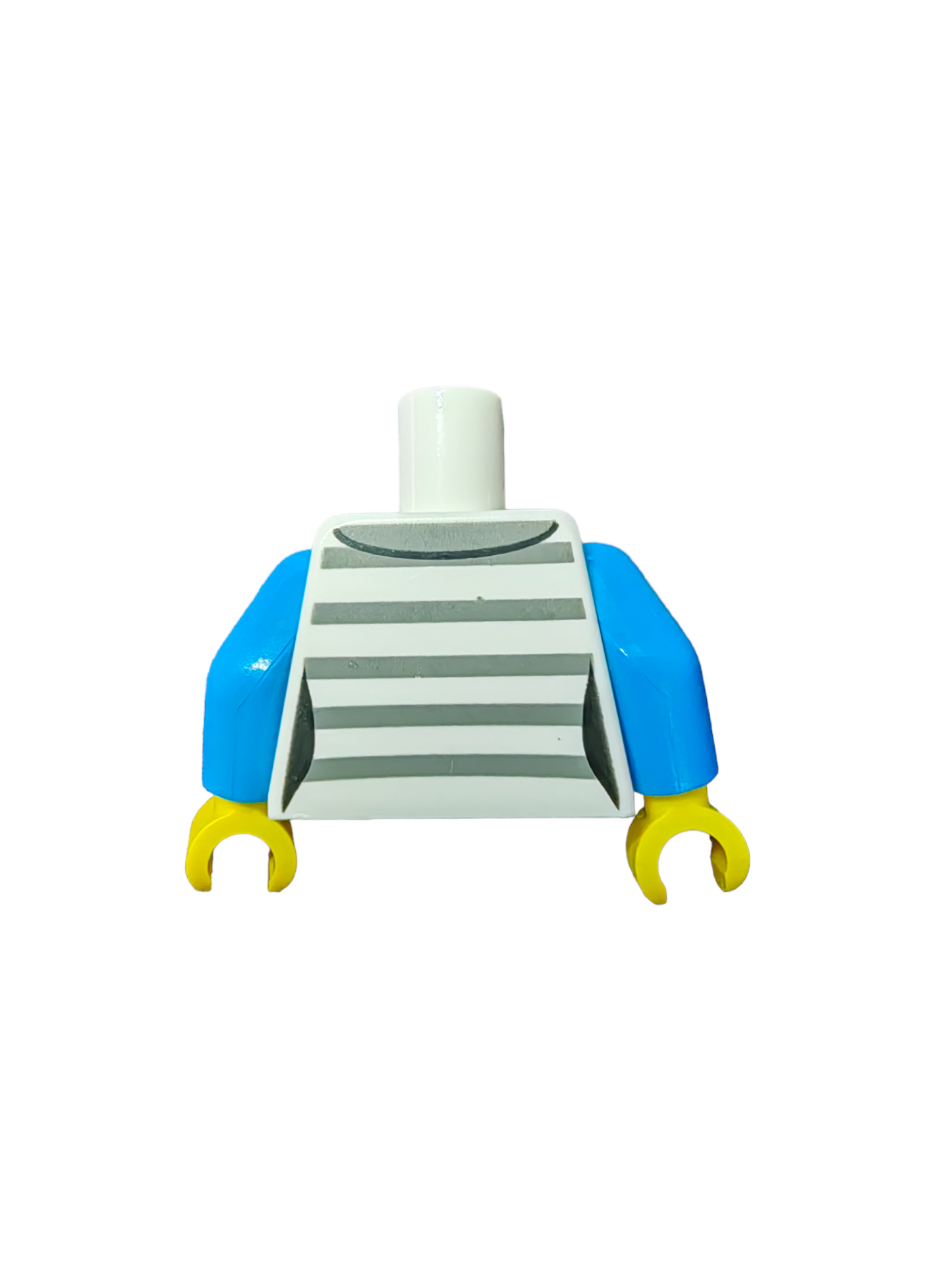 LEGO Torso, Jacket with Gray Prison Stripes over Azure Shirt, Pink Bow Tie - UB1120