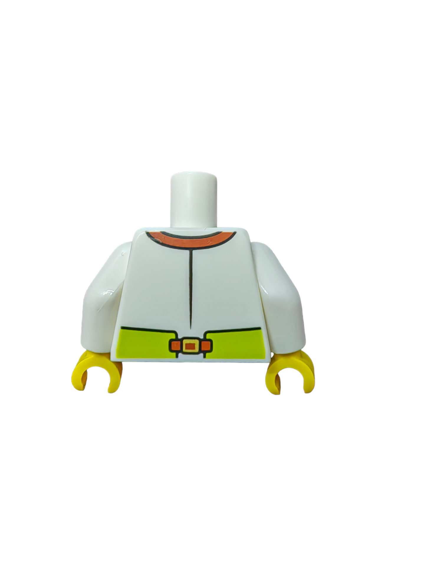 LEGO Torso, White Shirt and Lime Apron with a Reddish Brown Pocket - UB1098