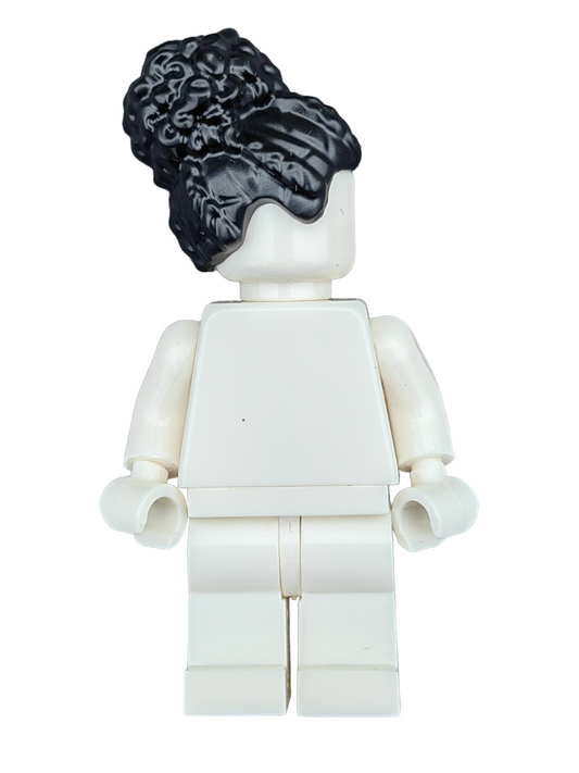 LEGO Wig, Black Hair Coiled with Large High Bun - UB1189