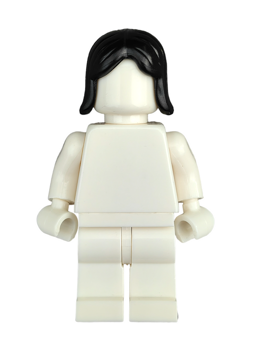 LEGO Wig, Black Hair Center Parting Medium Length - UB1340