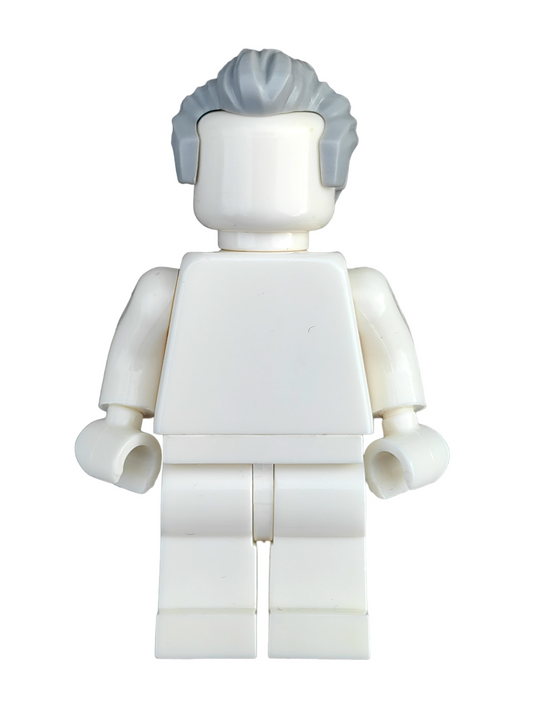 LEGO Wig, Grey Hair Short Swept Back with Sideburns - UB1326