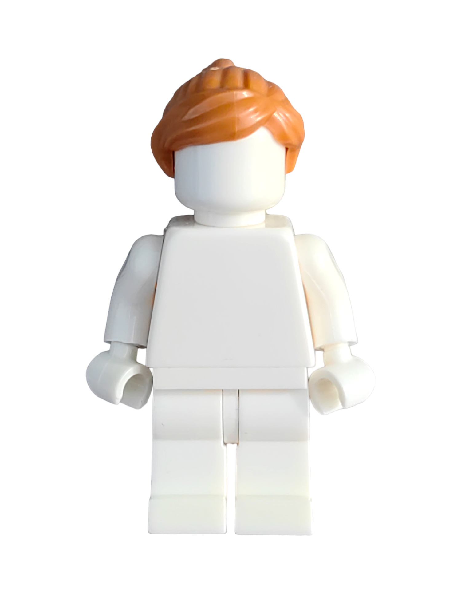 Minifigure Wig, Ginger Hair Ponytail and Fringe Swept to the side ...