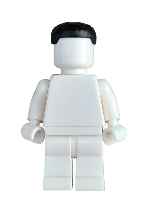 LEGO Wig,  Black Hair with Flat Sides and Short on Top - UB1308