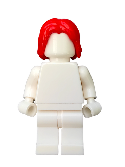 LEGO Wig, Red Hair Medium Length with Middle Parting - UB1314