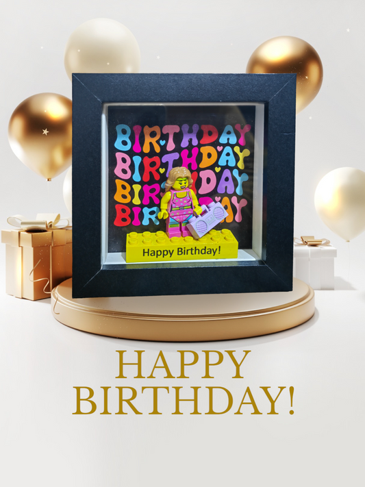 BIRTHDAYS - Create a Personalised Minifigure in a frame. A new twist on birthday cards.