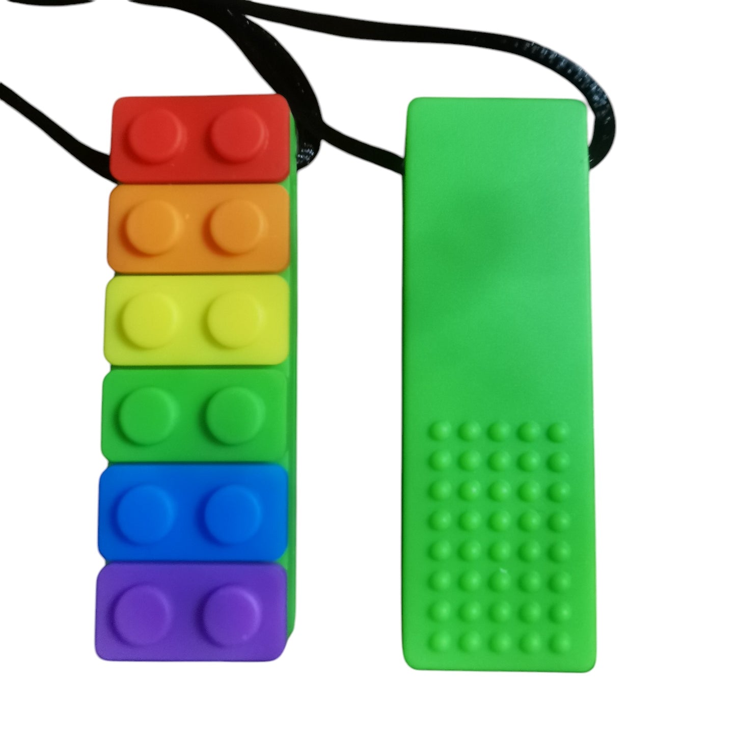 Sensory Chew Necklace Rainbow Chew Toys for Autistic Children, Boys and Girls with ADHD, Teething, Anxiety, Biting Needs, Oral Sensory Motor Aids, Food Grade Safety Silicone