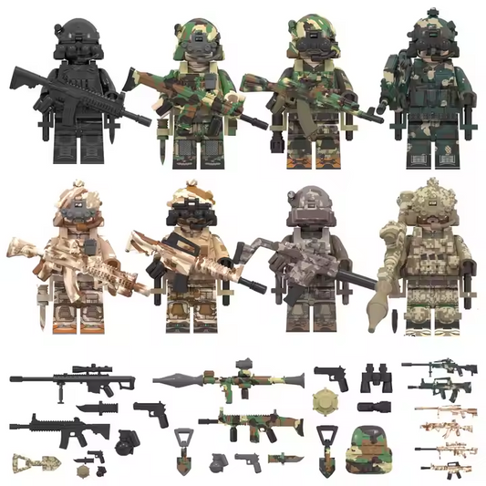 LEGO Special Forces Minifigures, Special Air Service, KSK, Alpha Team, Navy Seal,