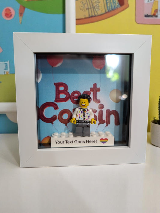 Cousin Personalised Gift Made With LEGO Pieces.
