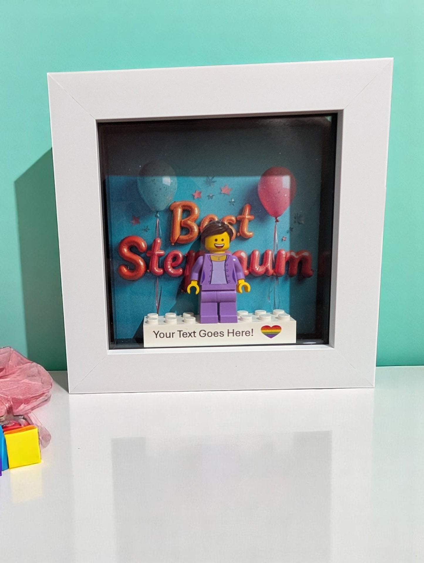 Stepmum Personalised Gift Made using LEGO Parts.