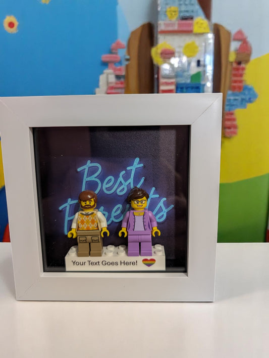 Parents Personalised Gift made Using LEGO Parts.