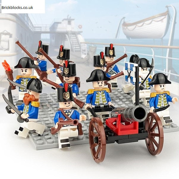 European Napoleonic Wars Soldiers Small Infantry Figure Action Figure Children's Building Blocks UK - 12 Soldiers and accessories in each set.