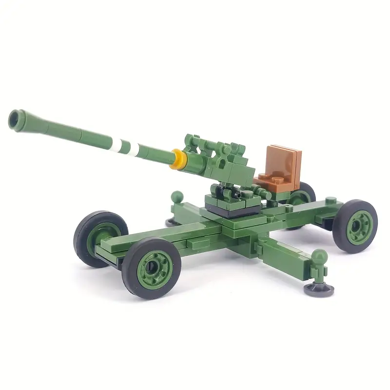 Minifigure 40mm Automatic Cannon Launcher That Can Rotate  Military Series Decoration, A Perfect Gift For Children's Birthday