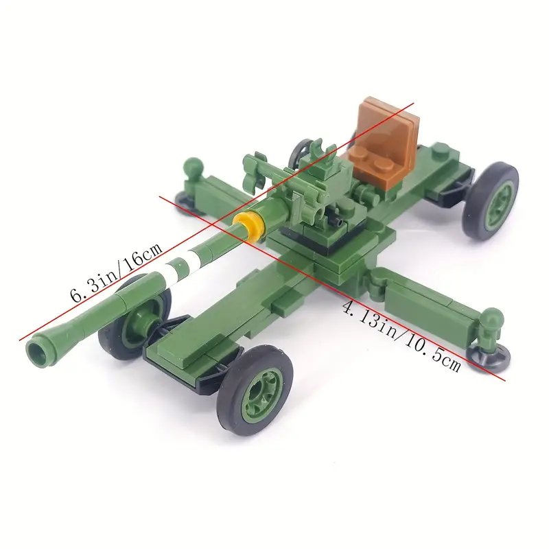 Minifigure 40mm Automatic Cannon Launcher That Can Rotate  Military Series Decoration, A Perfect Gift For Children's Birthday