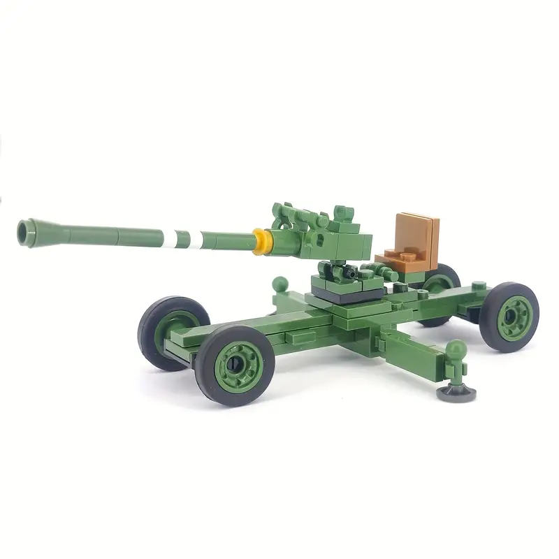 Minifigure 40mm Automatic Cannon Launcher That Can Rotate  Military Series Decoration, A Perfect Gift For Children's Birthday