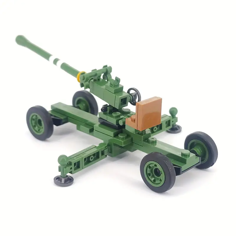 Minifigure 40mm Automatic Cannon Launcher That Can Rotate  Military Series Decoration, A Perfect Gift For Children's Birthday