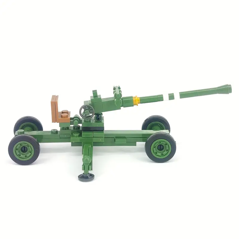 Minifigure 40mm Automatic Cannon Launcher That Can Rotate  Military Series Decoration, A Perfect Gift For Children's Birthday