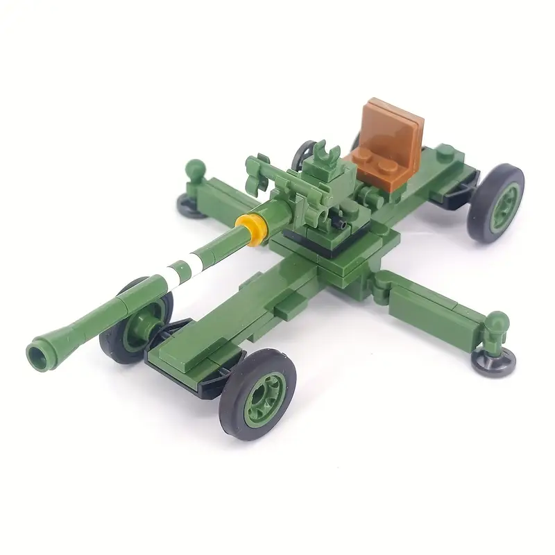 Minifigure 40mm Automatic Cannon Launcher That Can Rotate  Military Series Decoration, A Perfect Gift For Children's Birthday