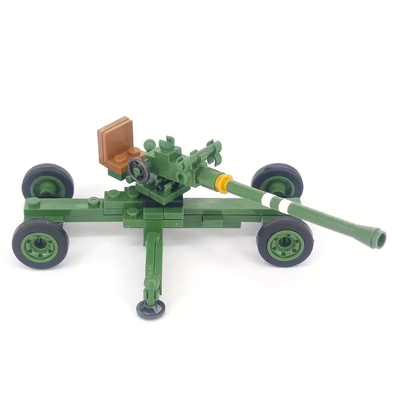 Minifigure 40mm Automatic Cannon Launcher That Can Rotate  Military Series Decoration, A Perfect Gift For Children's Birthday