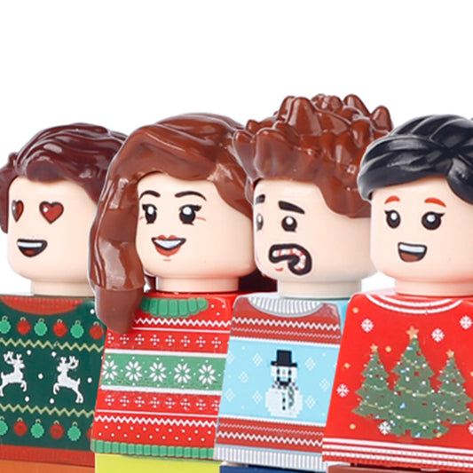 Minifigure Christmas Jumper Family Gifts - Set of 4 Figures.