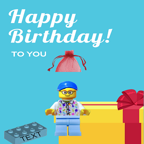 Birthday Minifigure in a bag using LEGO(R). Create a Special  Minifigure that is ideal for birthdays and celebrations.