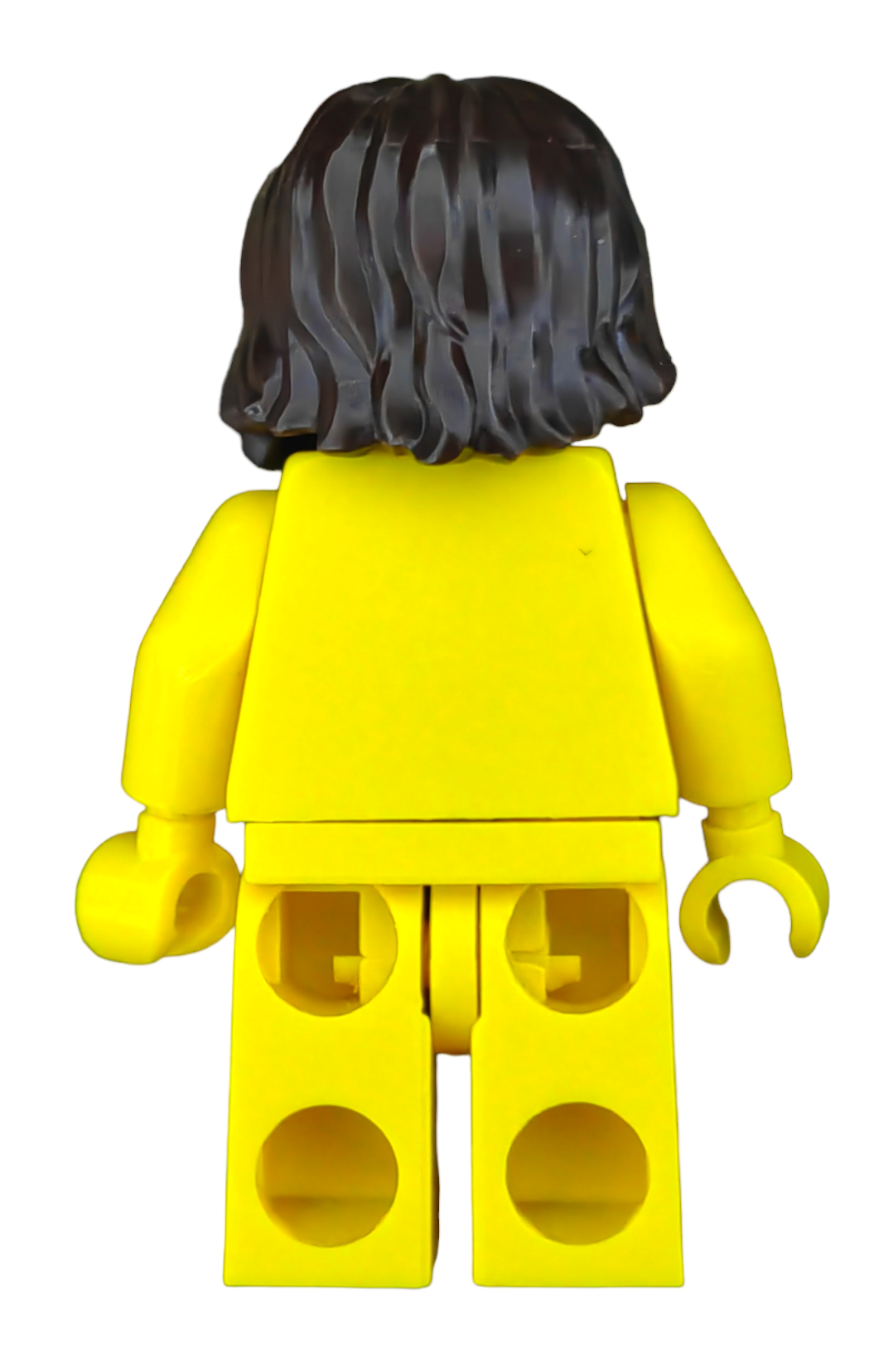 LEGO Wig, Dark Brown Hair Shaggy with Beard and Mouth Hole - UB1389