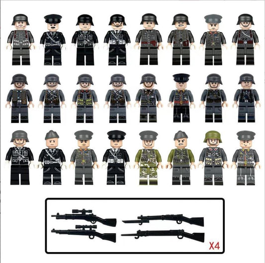 German Generals, Officers and their Close Protection Soldiers 24 Minifigures.