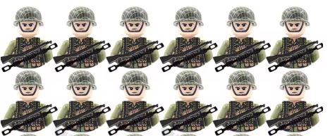 12 x Mini WW2 Soldier Figures Building Blocks Germany UK US Soviet France Chinese Military Army SWAT Bricks Set Kids DIY Gifts 20 sold